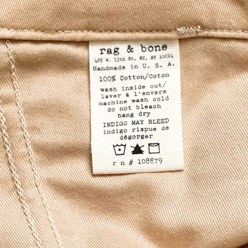 rag & bone Lightweight Cotton Pants with Elastic Hem, Ankle Zippers, Size 28 - Picture 4 of 8